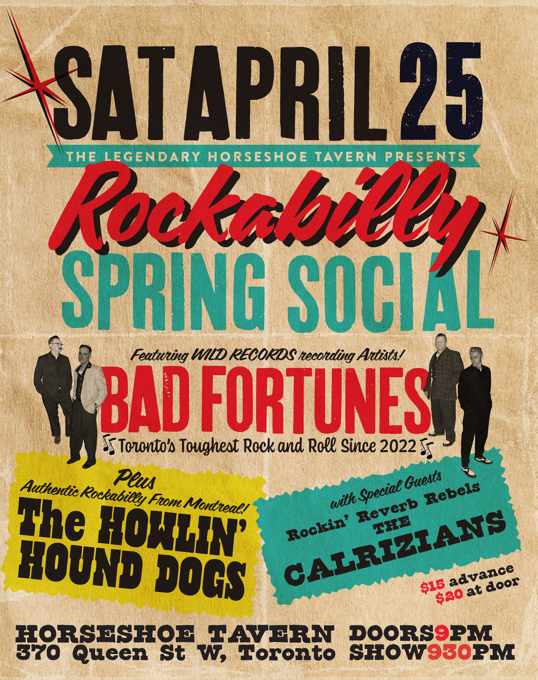 Rockabilly Spring Social - Bad Fortunes | The Howlin' Hound Dogs | The Calrizian's