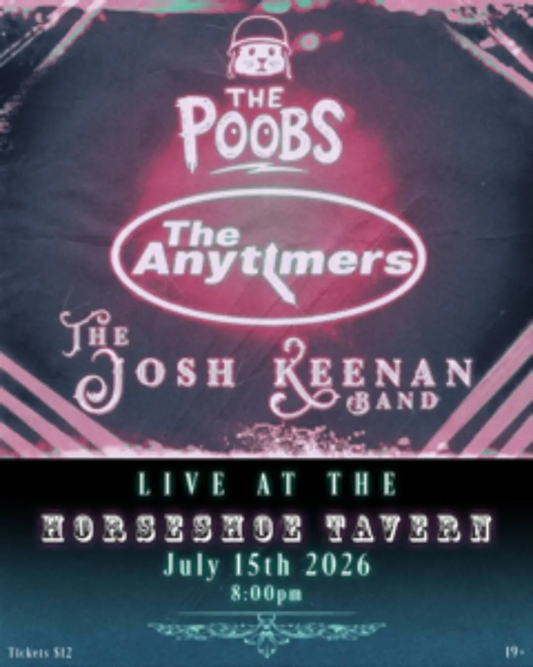 The Poobs | The Anytimers | The Josh Keenan Band