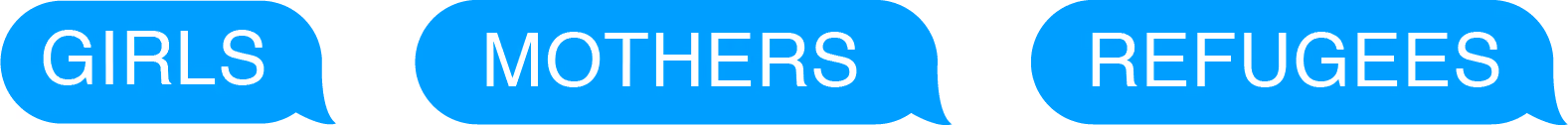 Examples codes: girls, mothers, refugees