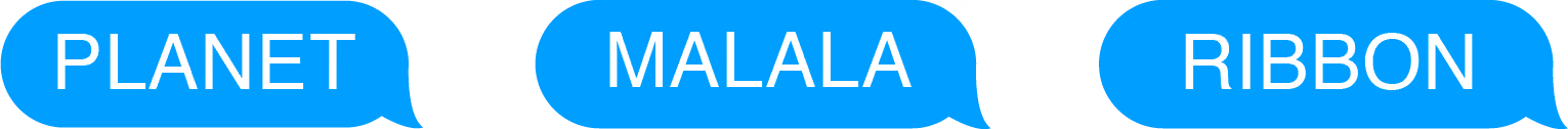 Example codes; Planet, malala, ribbon