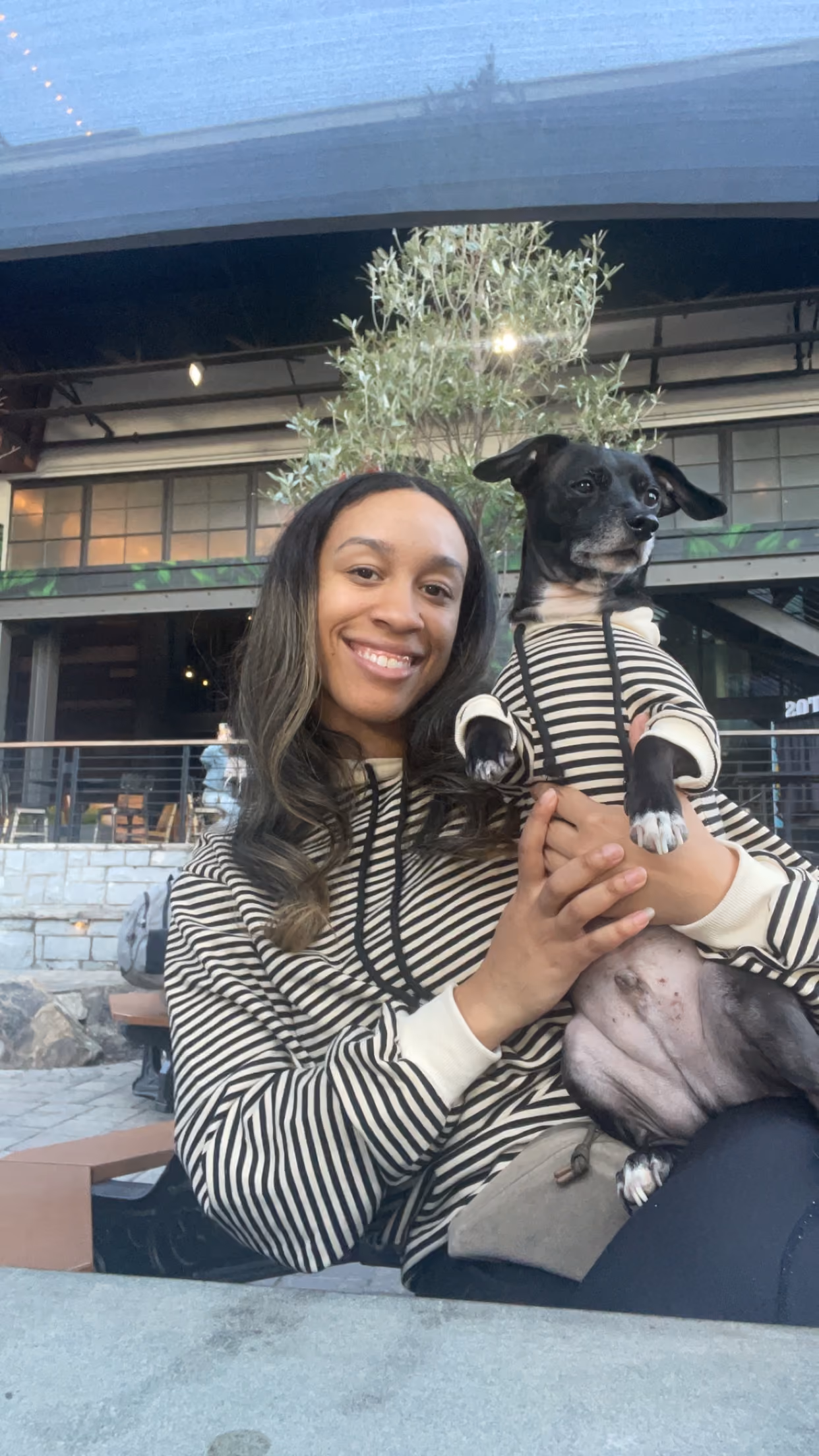 Photo of Jada and her dog Panko.