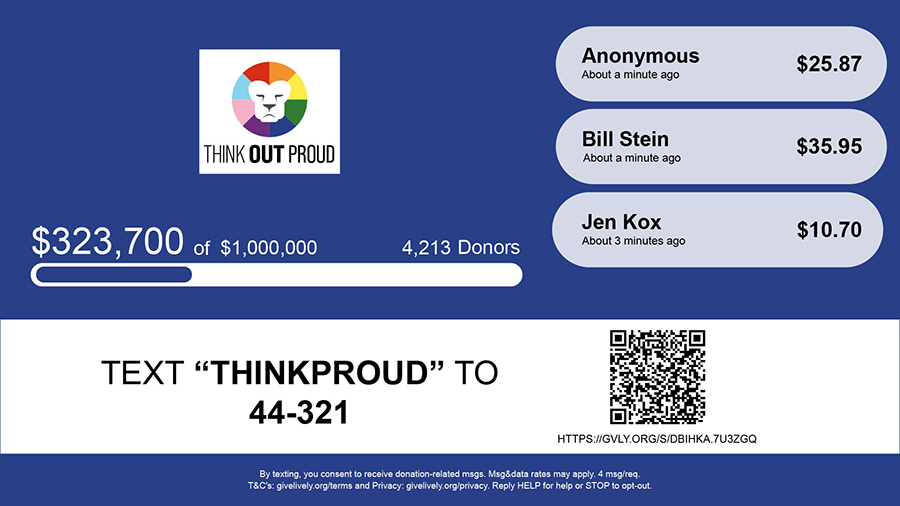 Mockup of a Live Display page, showing both a text code and a QR code.