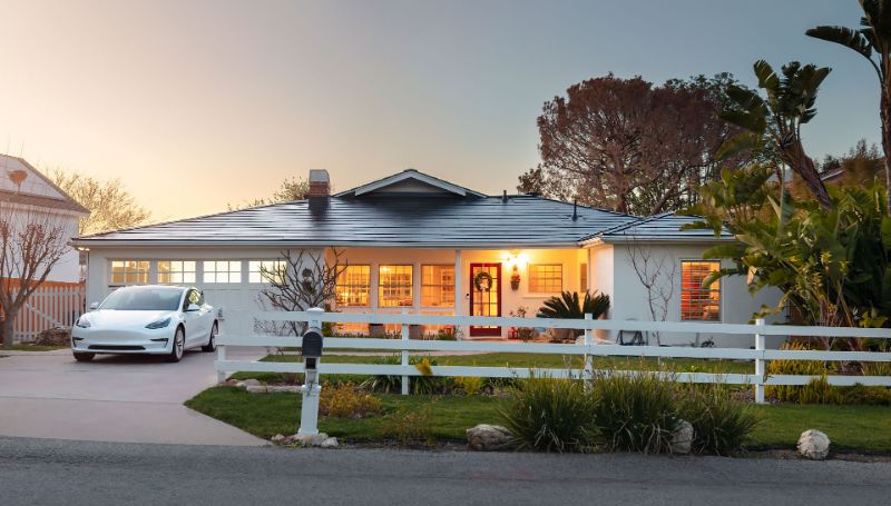 Tesla Solar Roof on a home