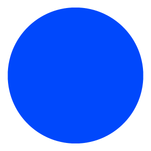 Solid blue circle on a white background.