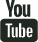YouTube logo with black and white color scheme.