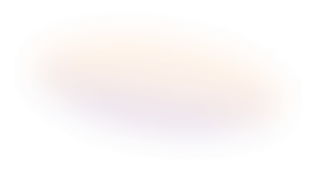 Soft orange and purple elliptical gradient glow on a black background.