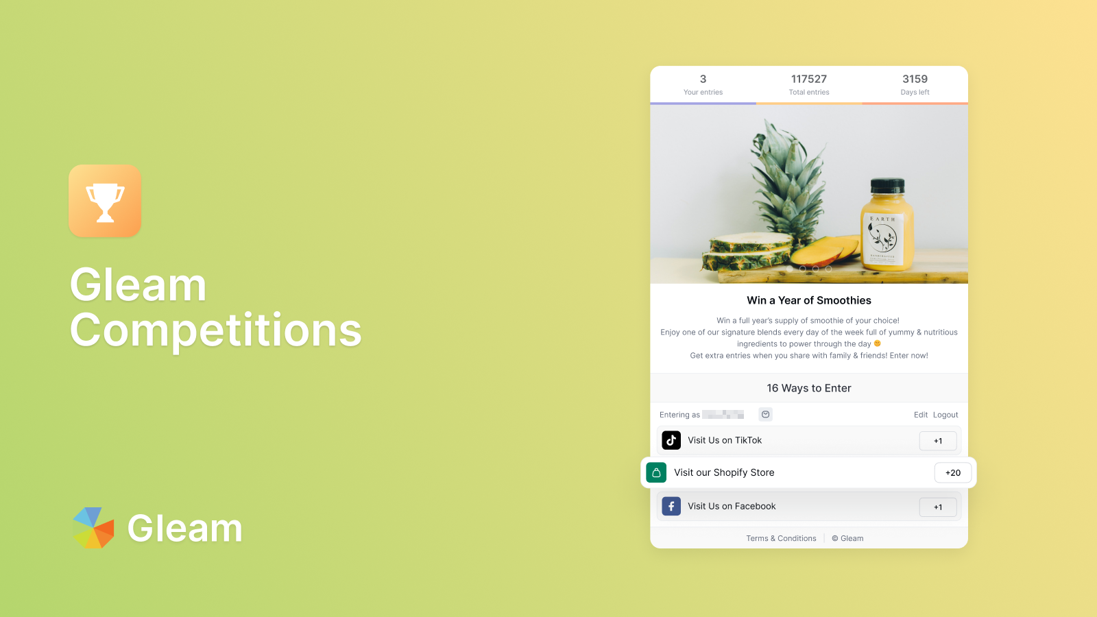 Install Gleam Competitions on your Shopify Store