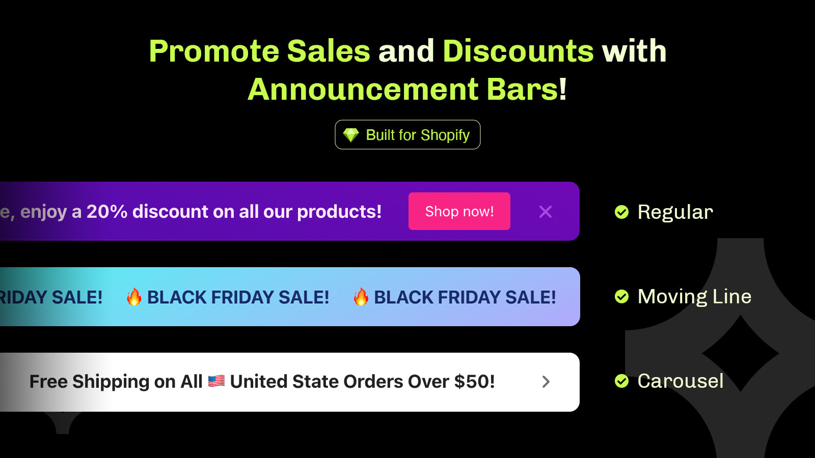 Essential Shopify announcement bar application
