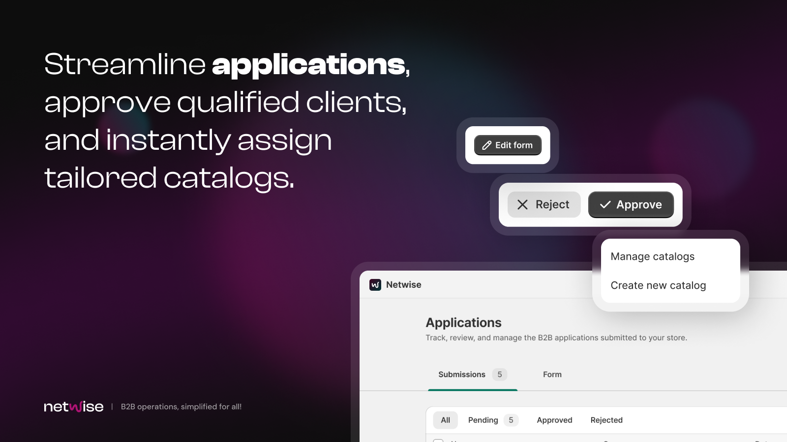 Applications: Track, manage, and create users. effortlessly.