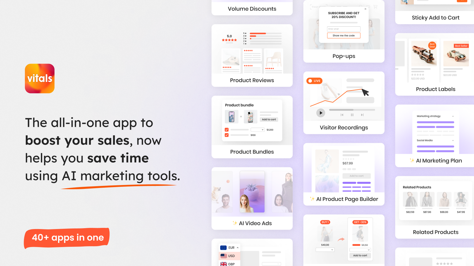 Vitals - All-in-One Marketing App to Grow your Shopify Store