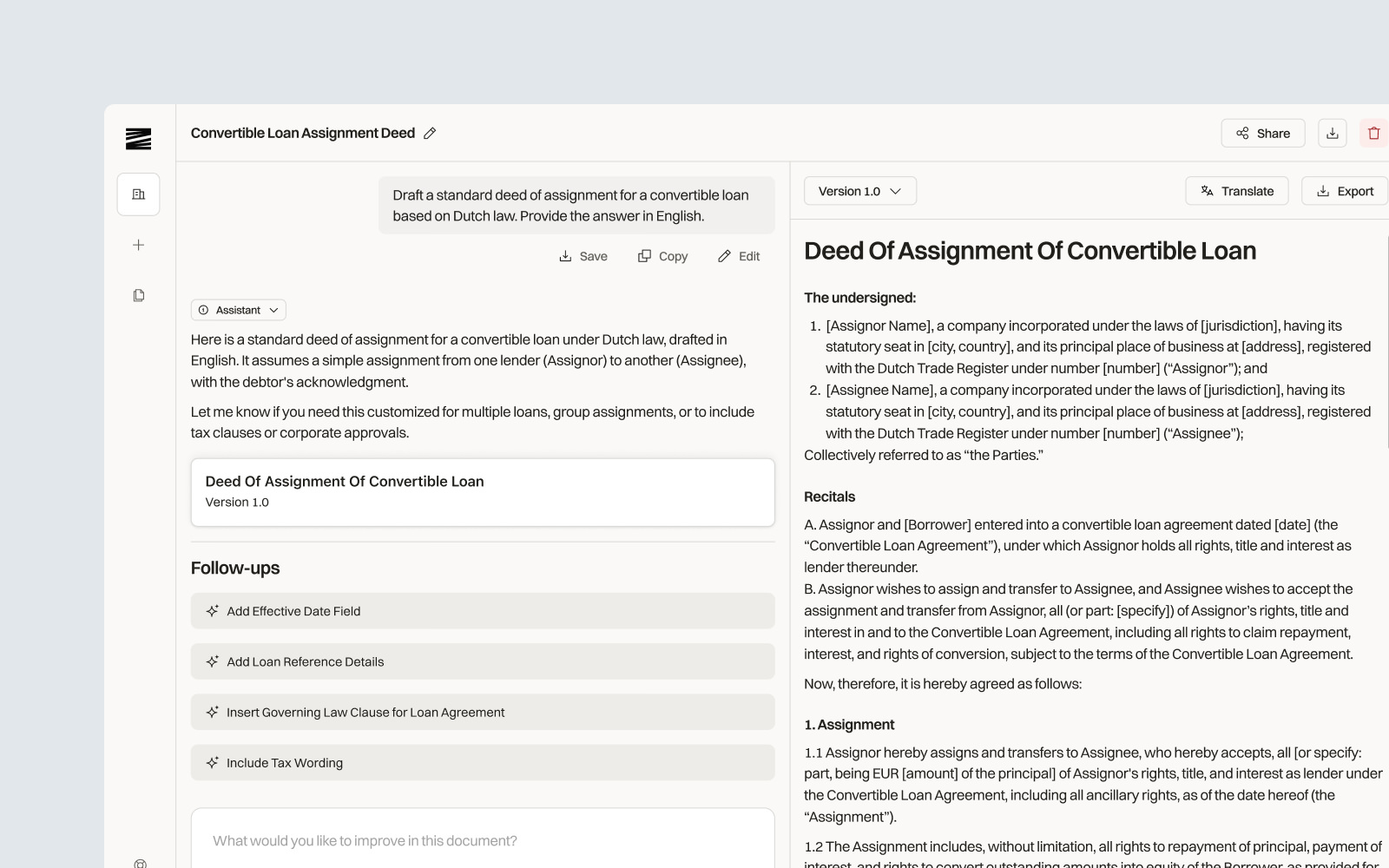 Image showing Zeno document mode