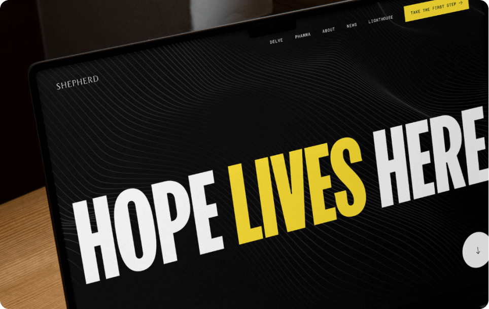 Screenshot of Shepherd website designed by Wheelhouse