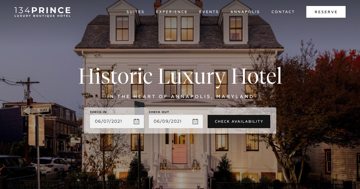 134 Prince - Luxury Boutique Hotel — MD 21401