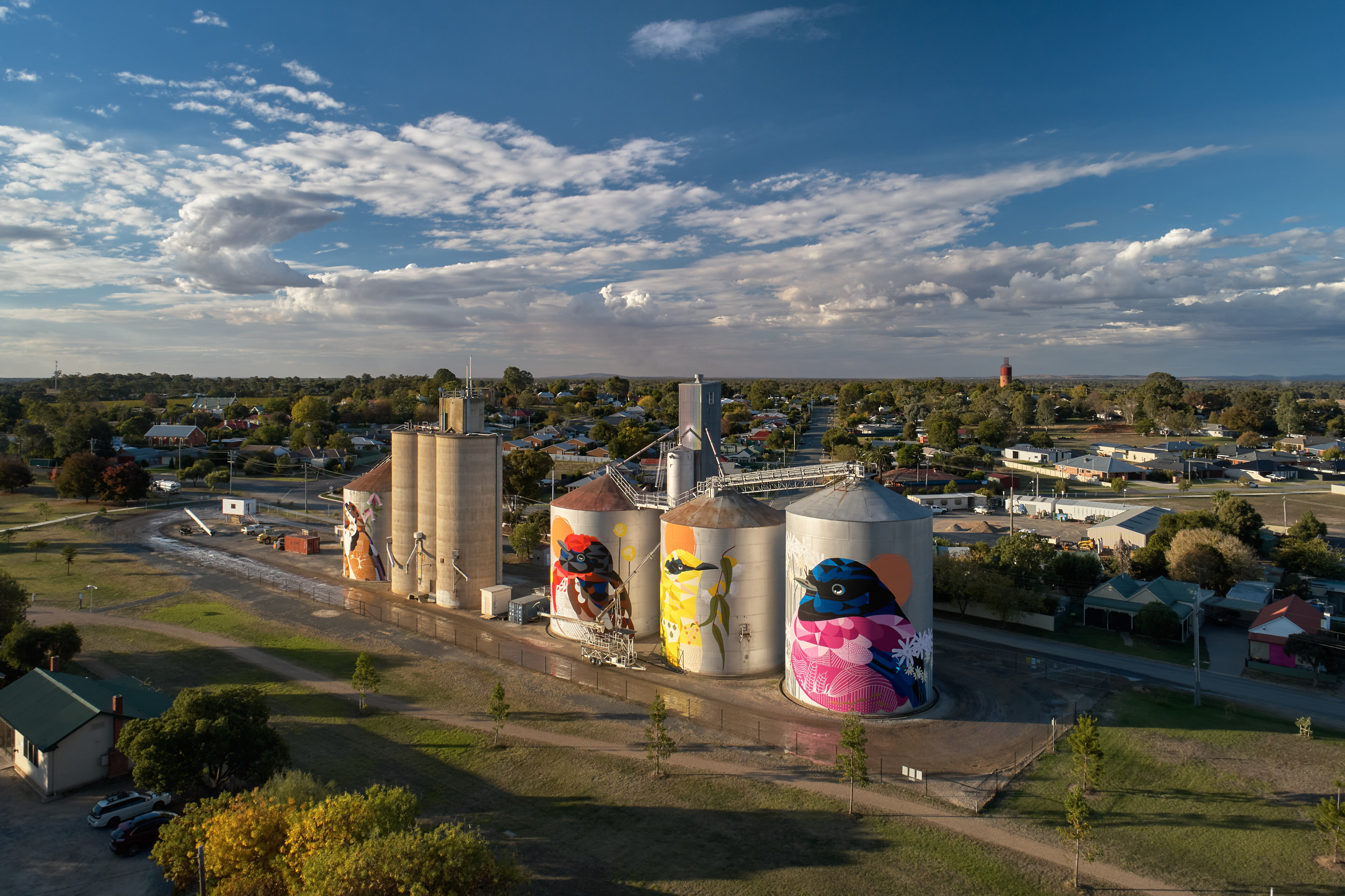 Australian silo art in a regional town 
