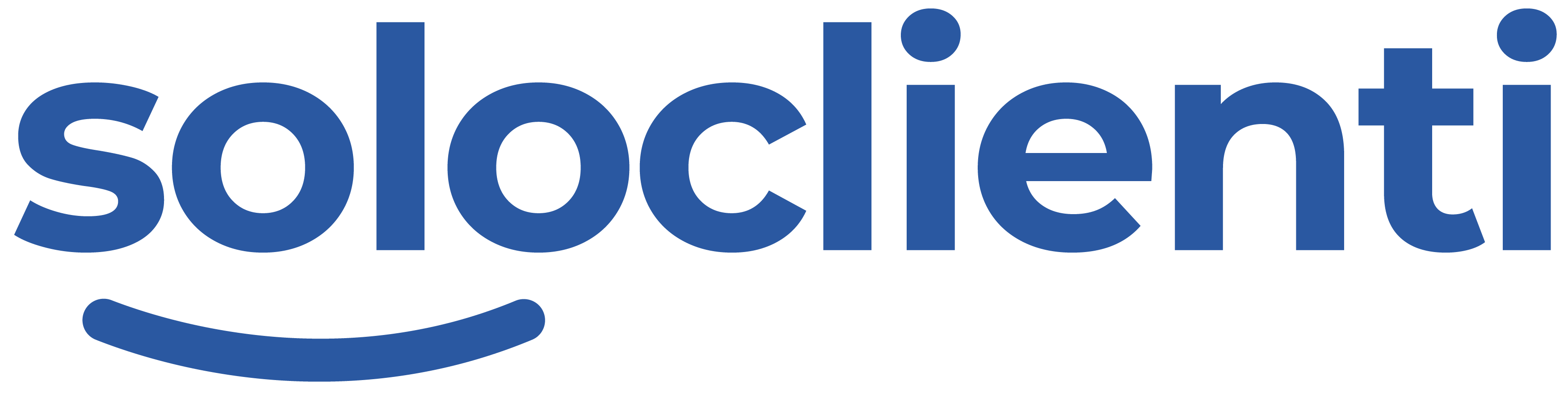 il logo felice di soloclienti, felice come i clienti soddisfatti