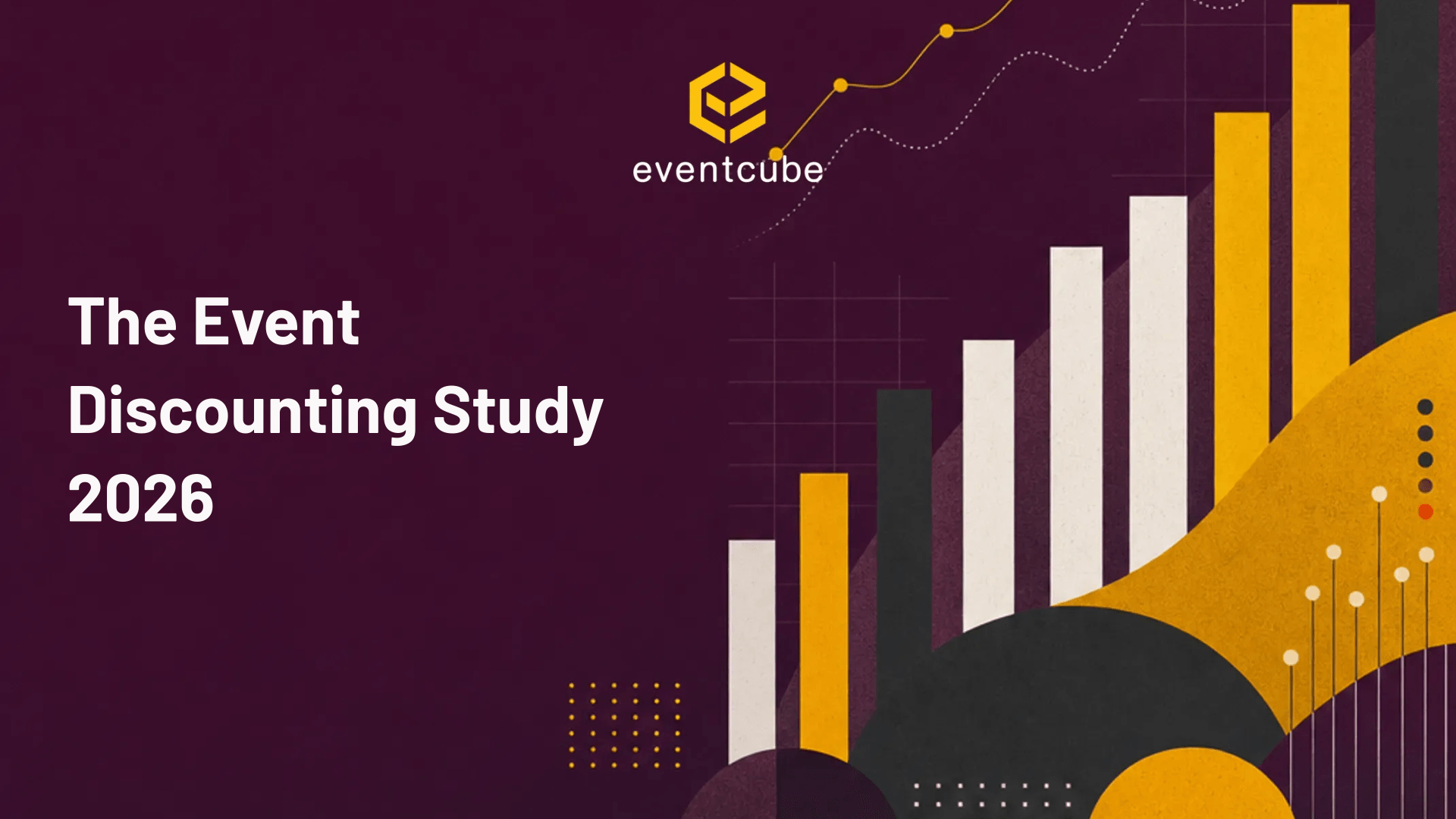 The Event Discounting Study 2026, Eventcube header with abstract bar chart artwork