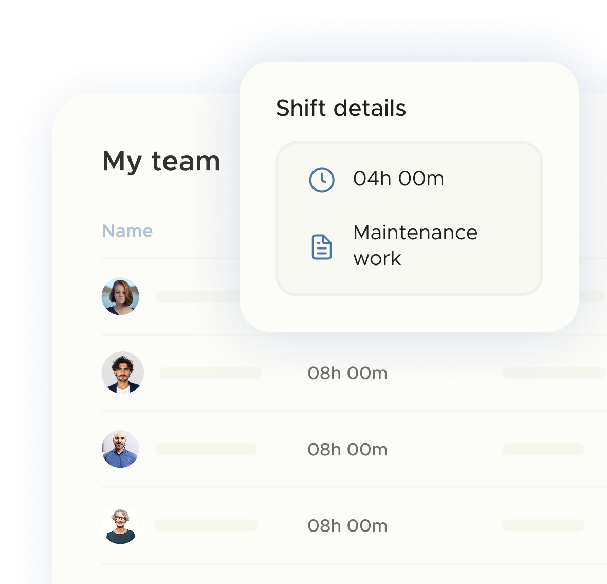 taclia dashboard with team tasks, hours and activity information