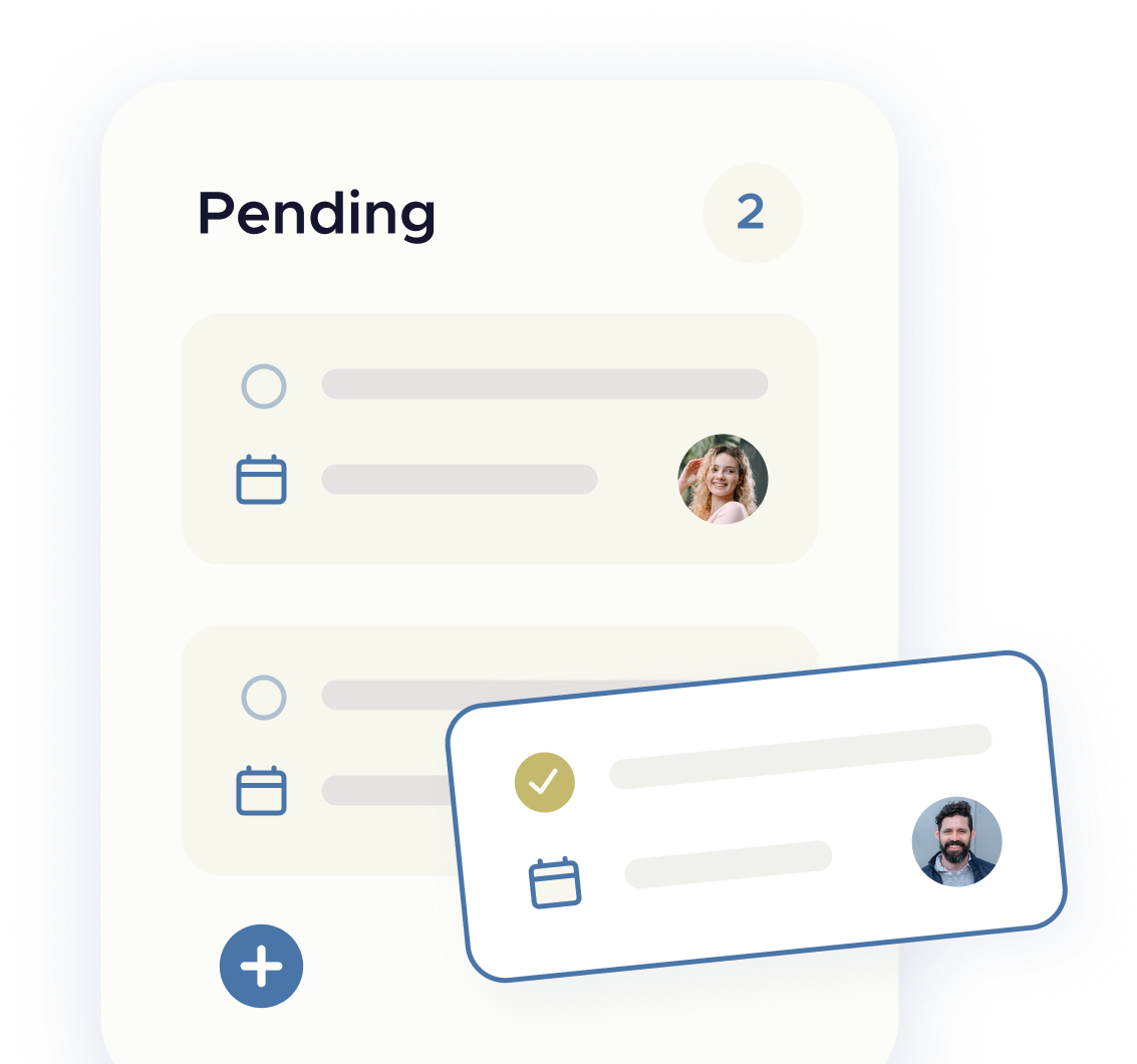taclia schedule view with planned tasks, follow-ups and meetings