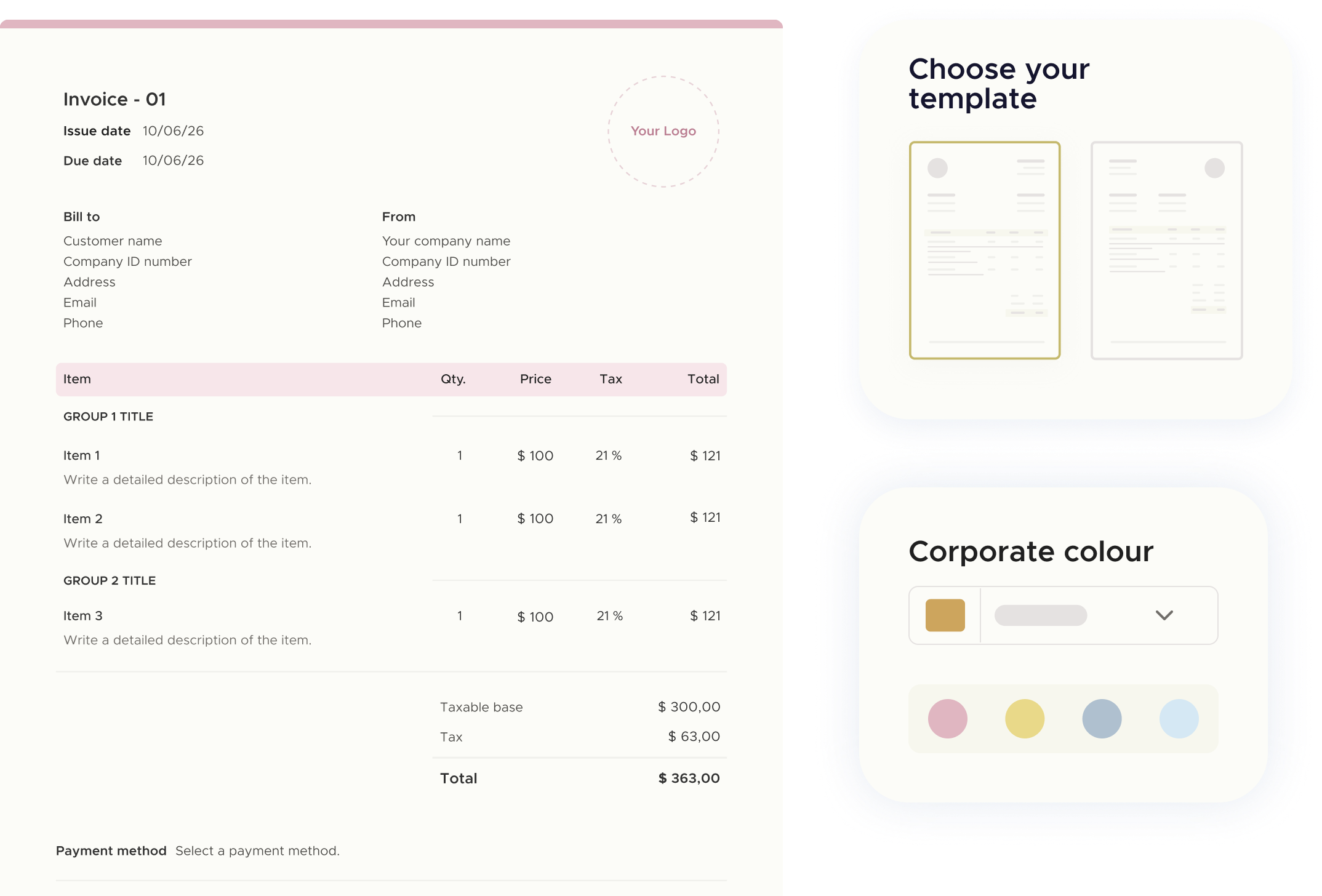 Software to make invoices and quotes