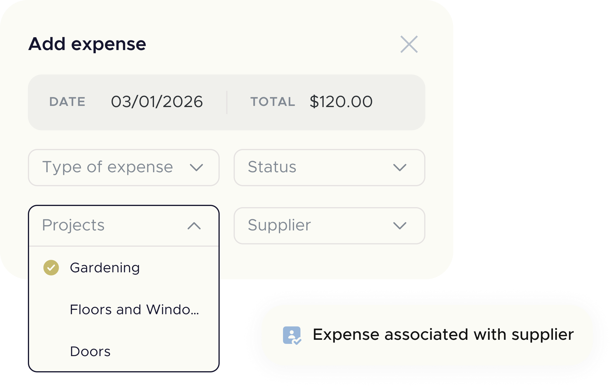 Stay compliant by organizing and storing all receipts and expenses in one place with taclia