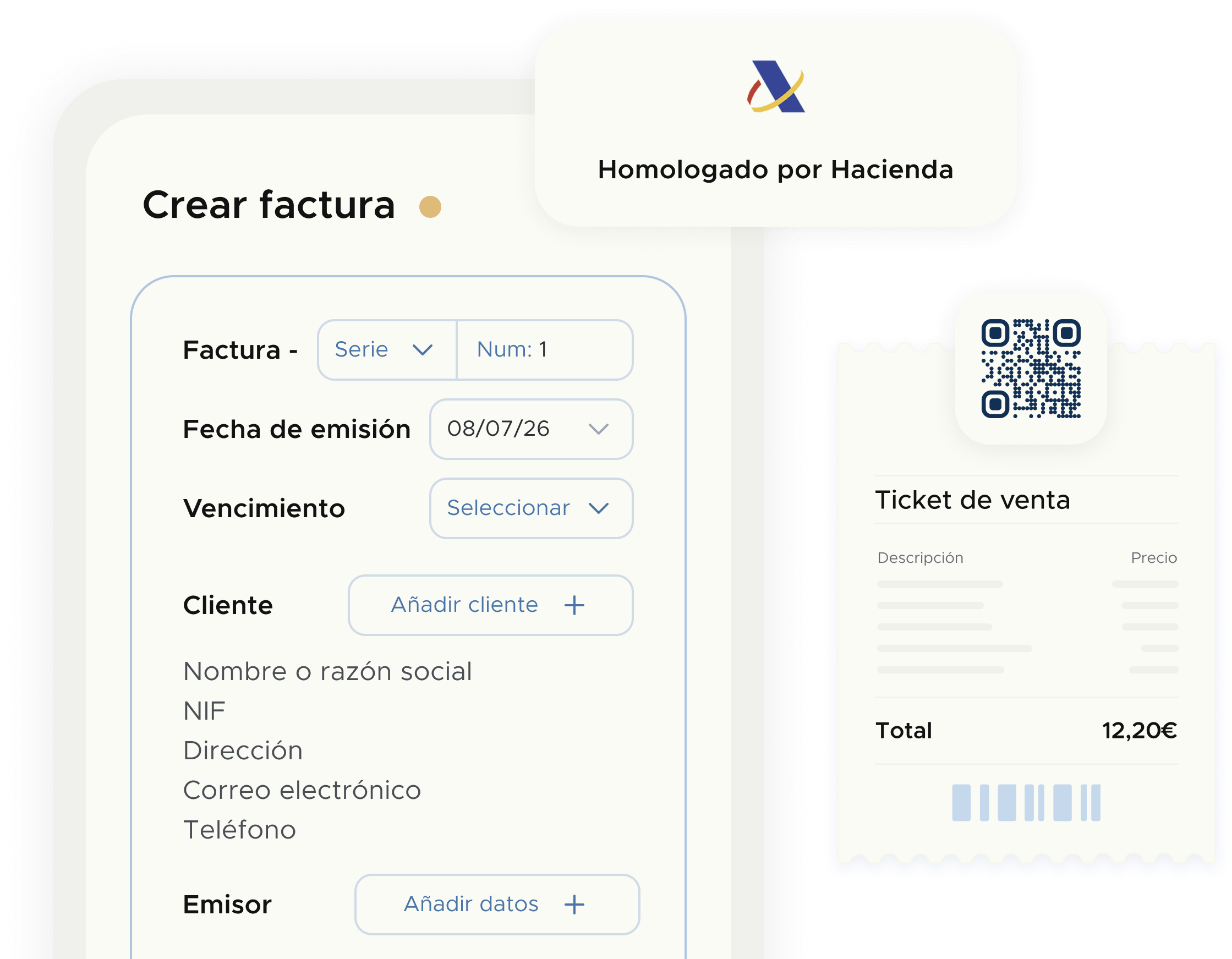 Aplicación de taclia mostrando facturación desde el móvil