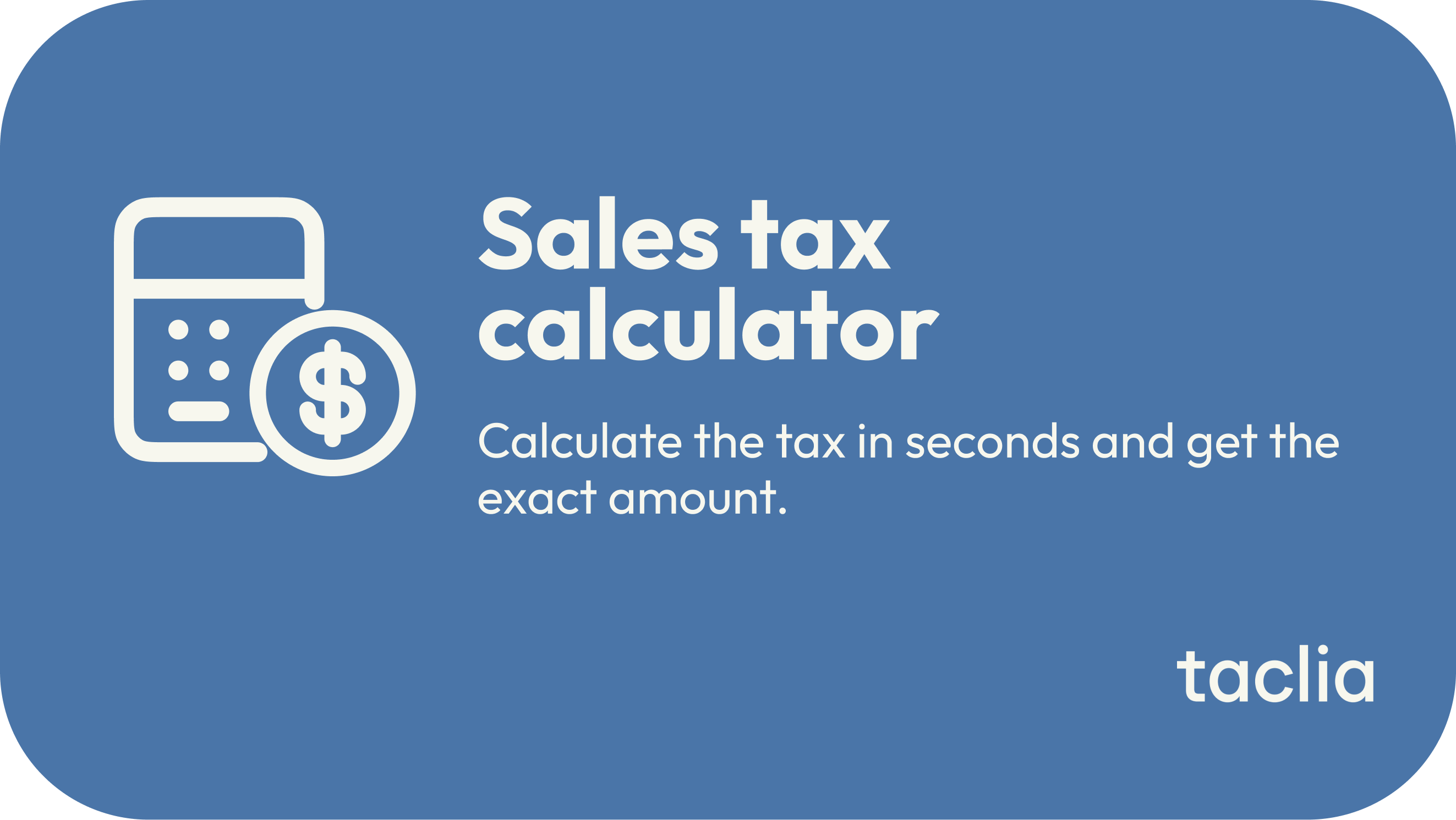 Sales tax calculator