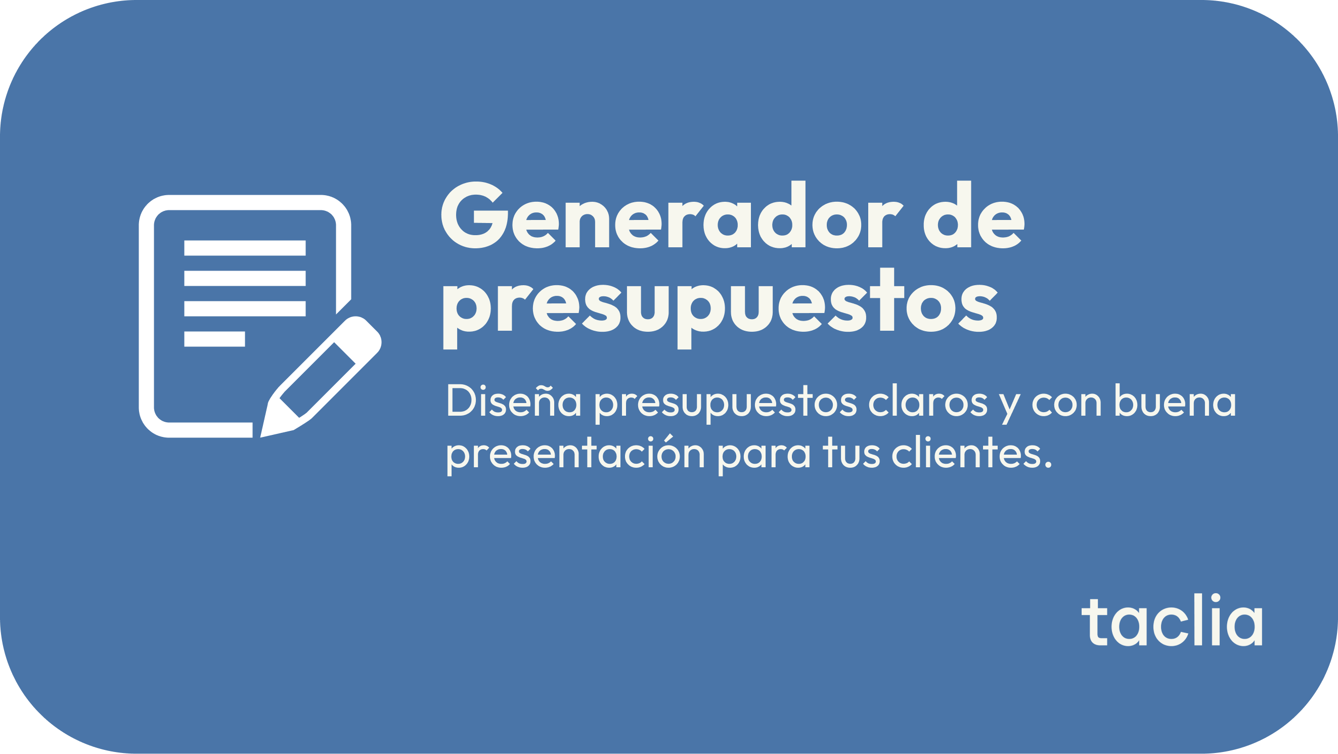Generador de presupuestos