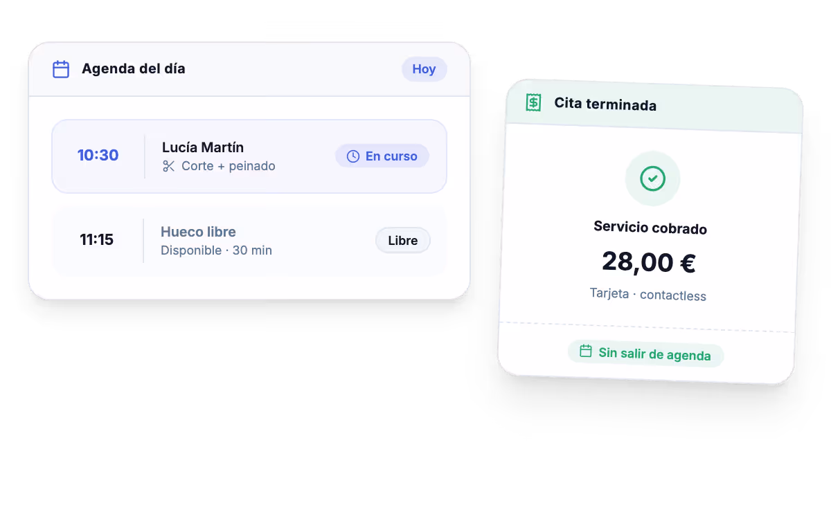 TPV para peluquería con gestión de citas, agenda y cobro en mostrador