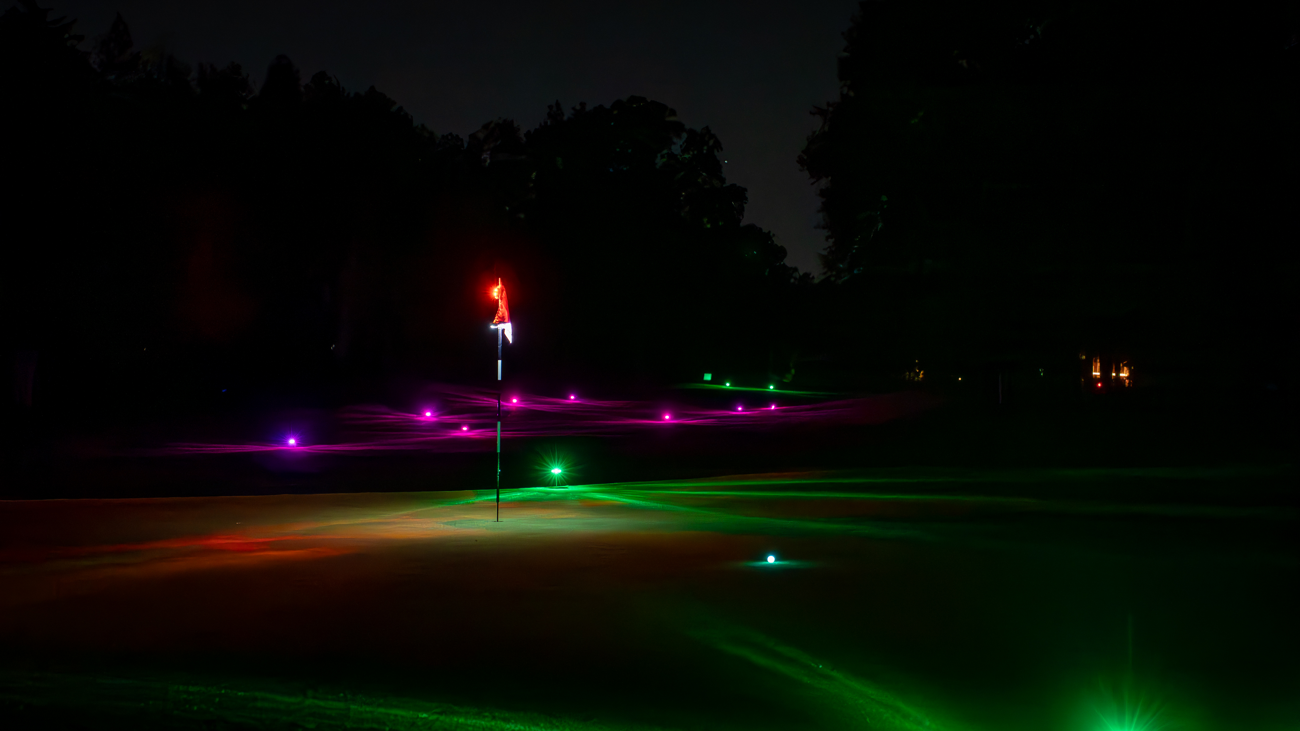 Mid-range glow golf at Emerald Lakes