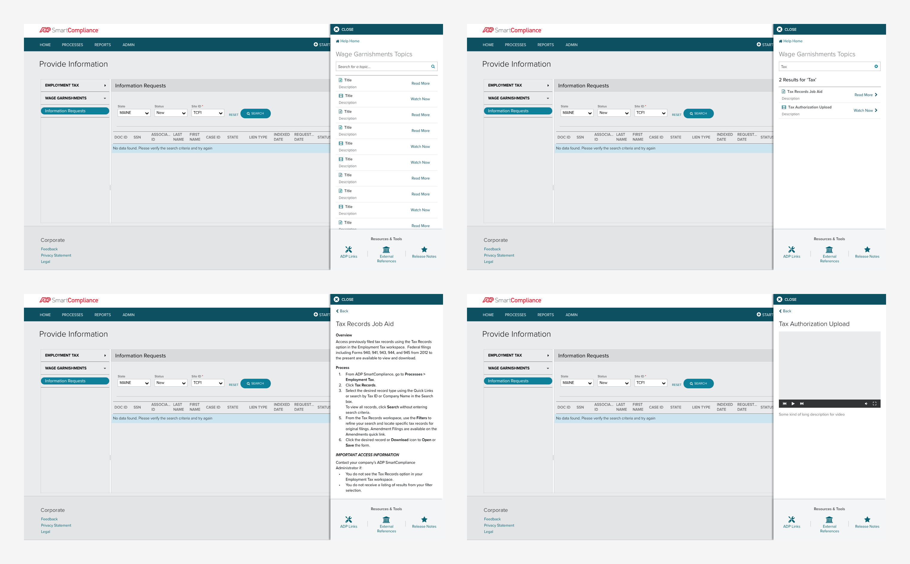 Knowledge Topics mockups
