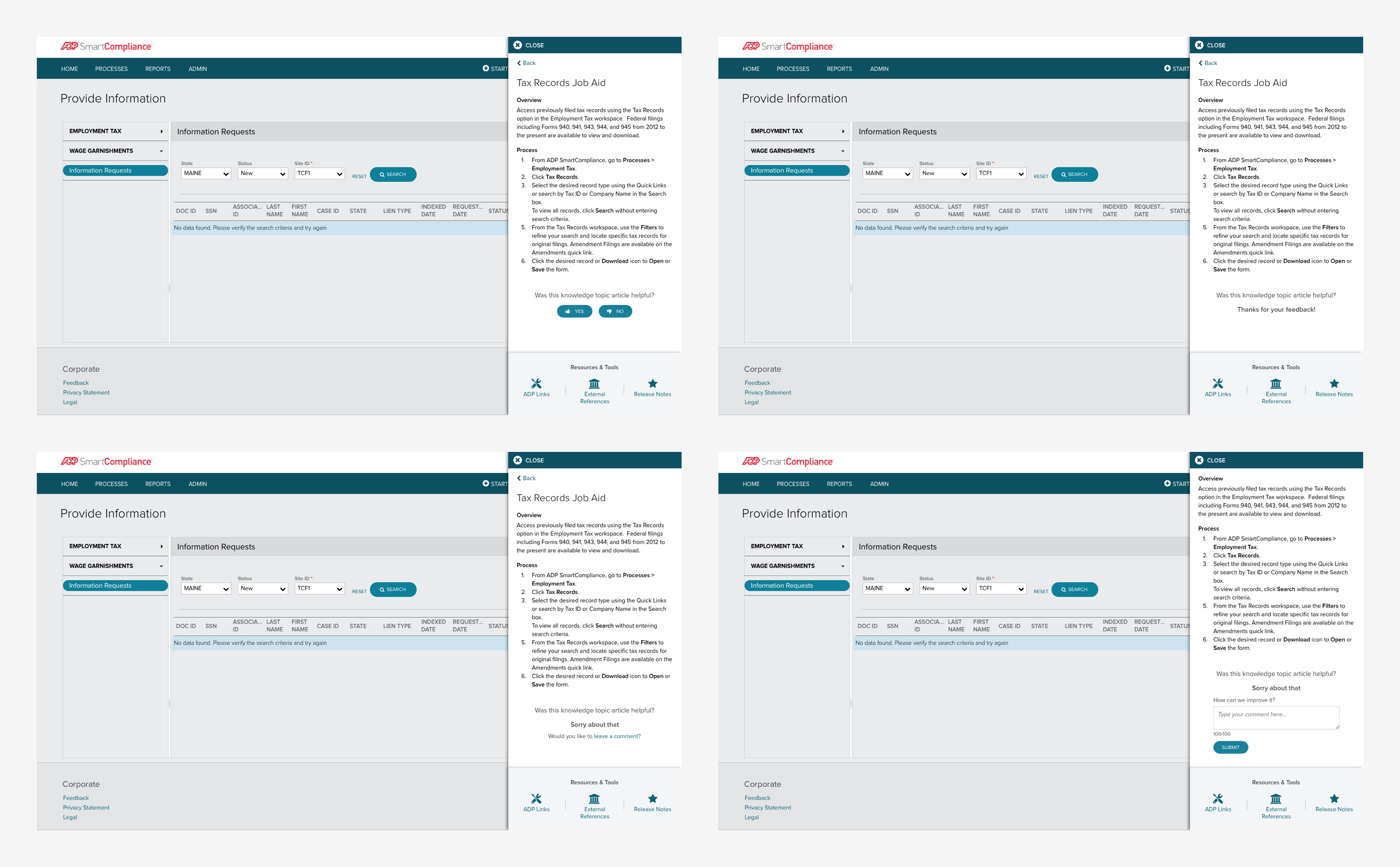 Knowledge Topics rating & feedback feature
