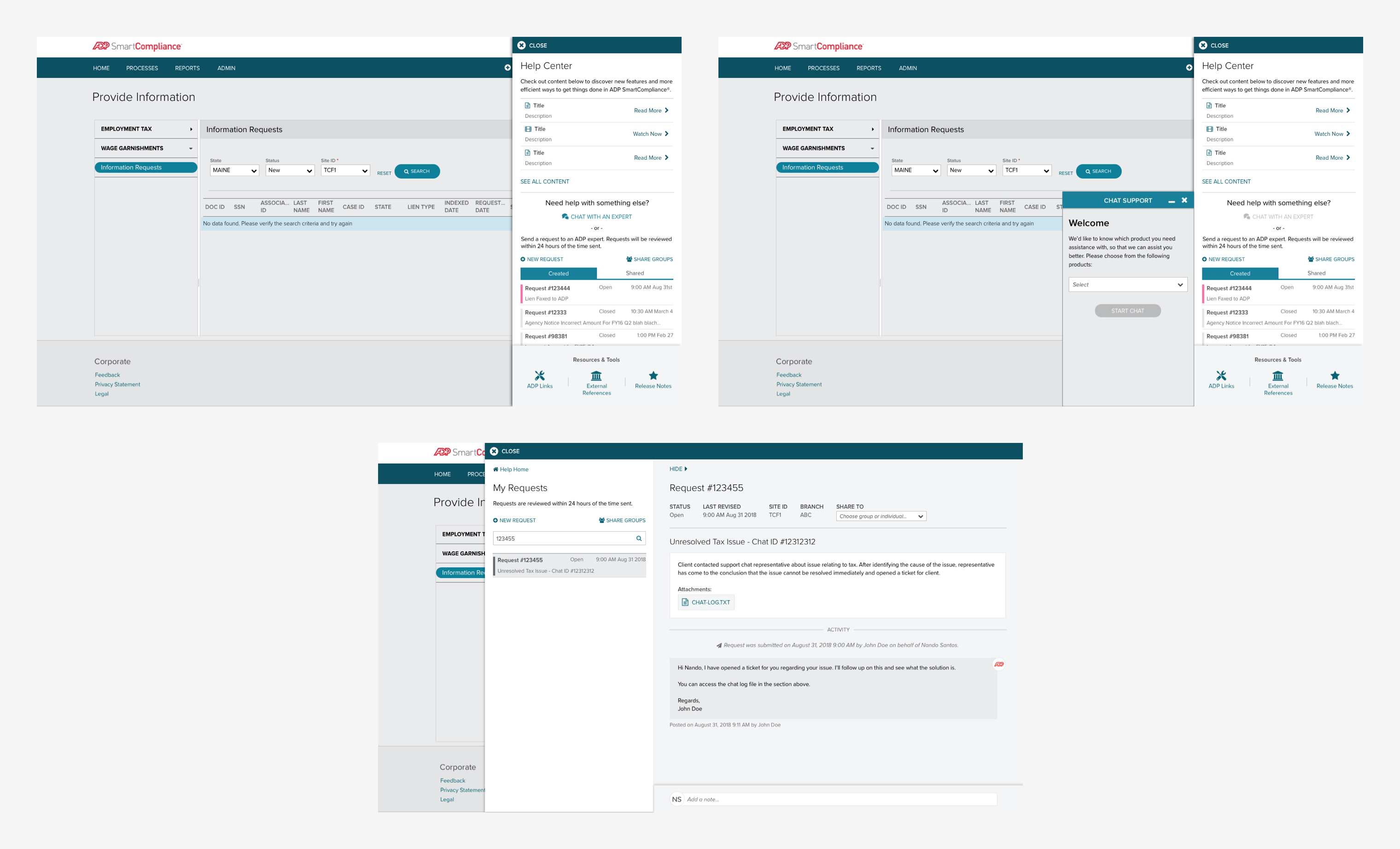 Chat mockups