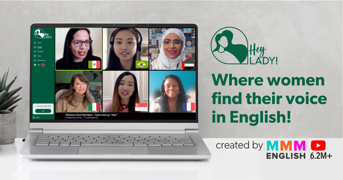 Hey Lady women speaking English confidently