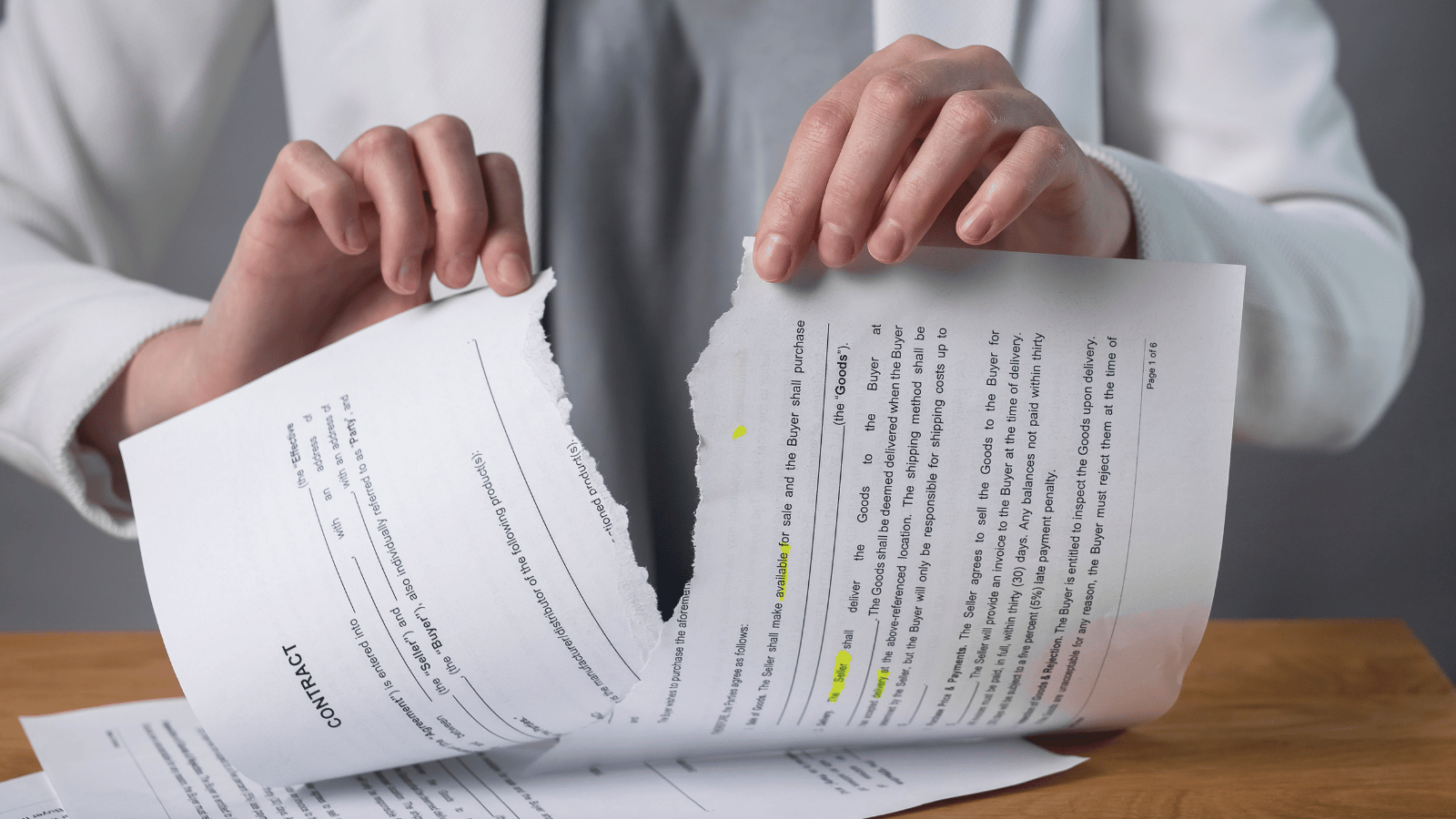 Torn contract