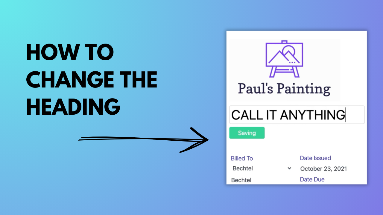 How to Change the Heading