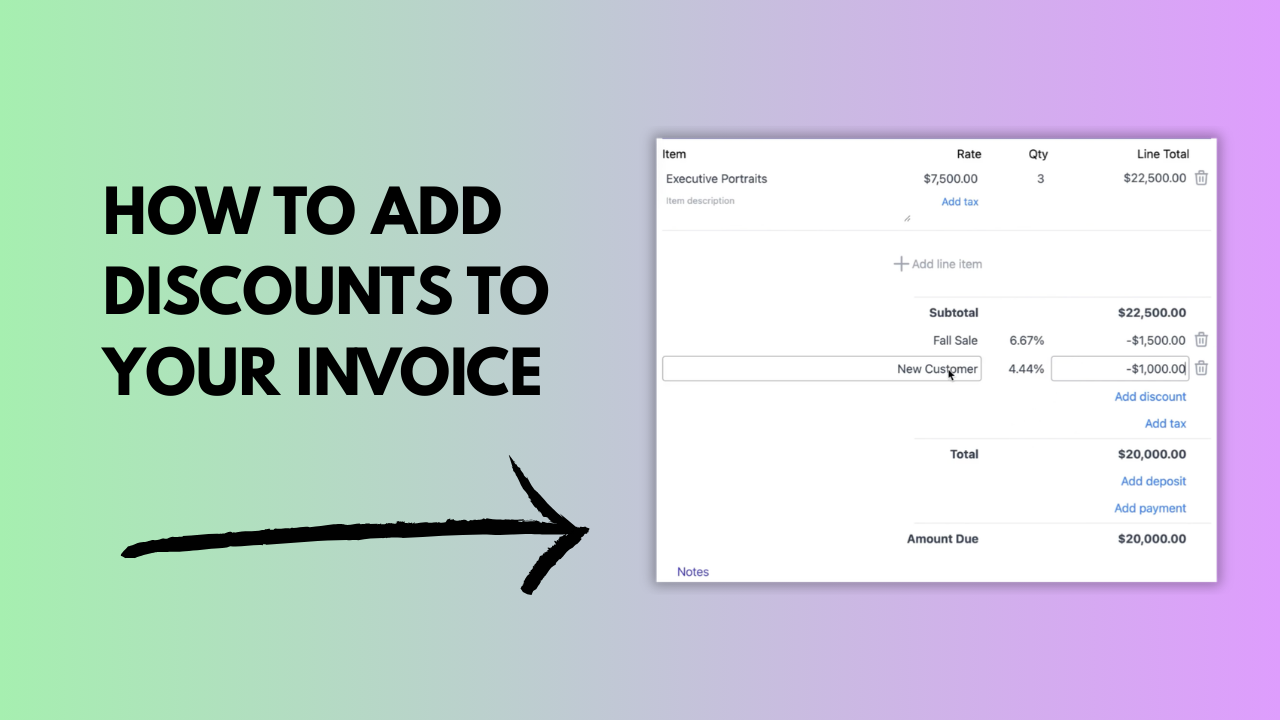 How to Add Discounts to Your Invoice