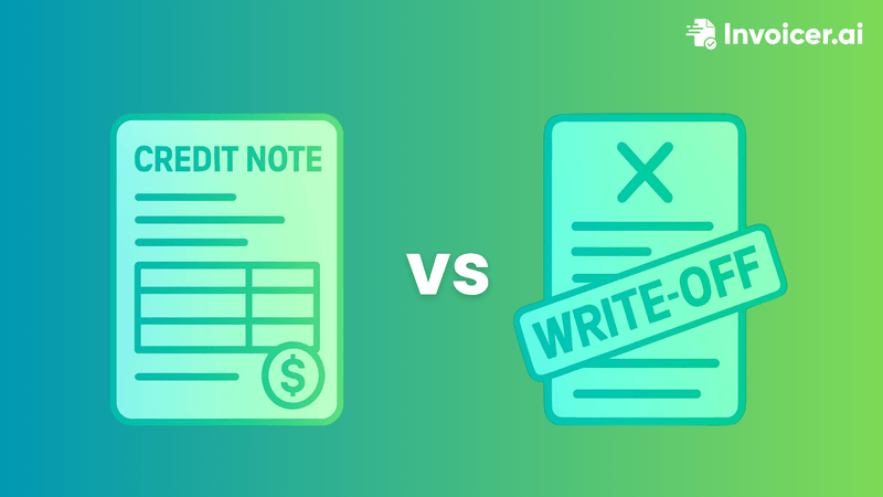 Redit Note Vs Invoice Credit Note vs Write-Off: When to Use Each One | Invoicer.ai