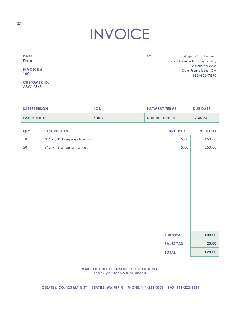 Invoice Template
