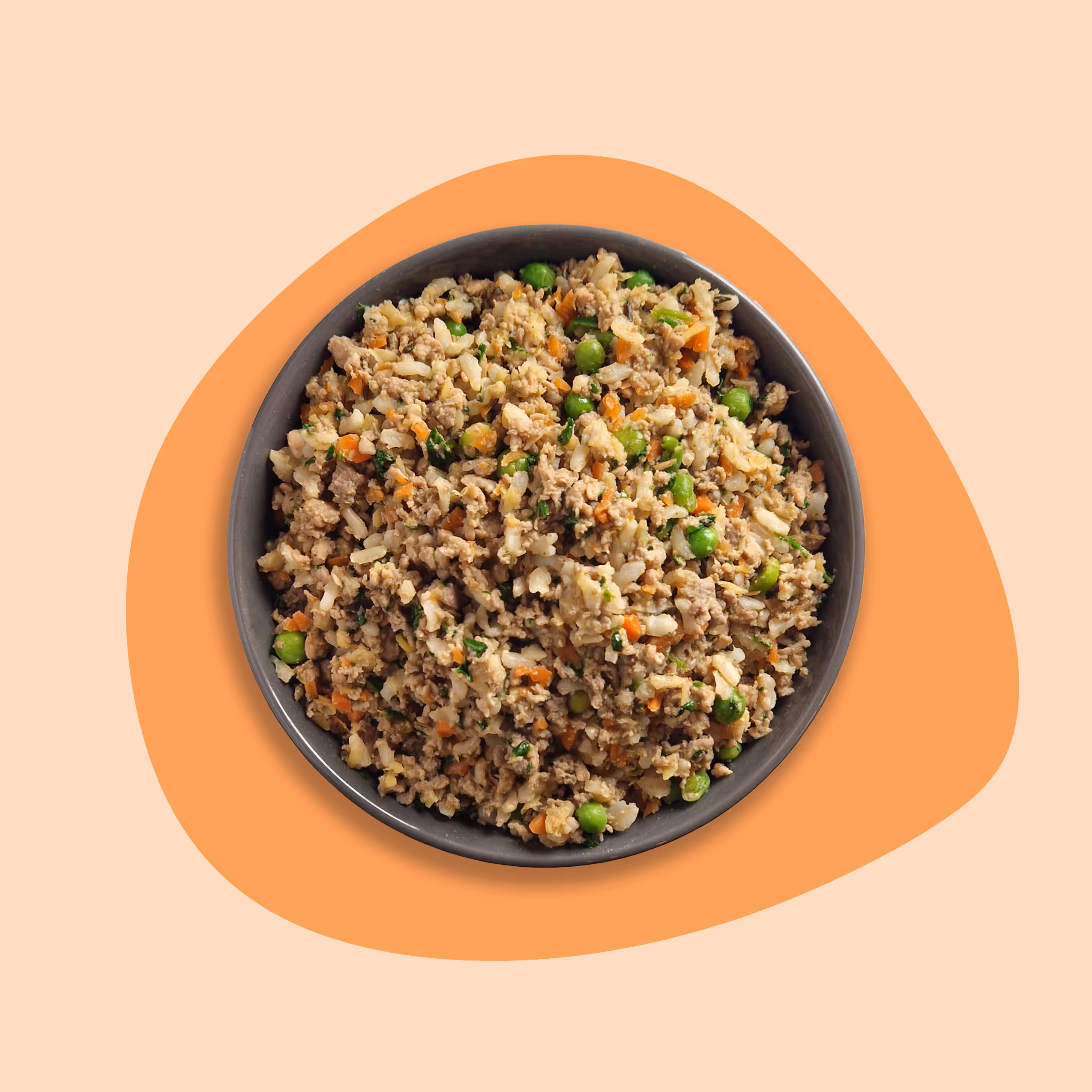 No-Fried Chicken — vers hondenvoer van Frisp met kip, rijst en groenten.