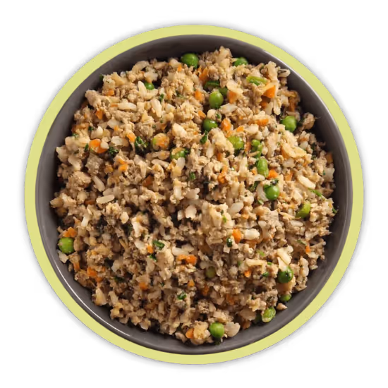 No-Fried Chicken by Frisp — Real, fresh dog food made with chicken, rice, and vegetables