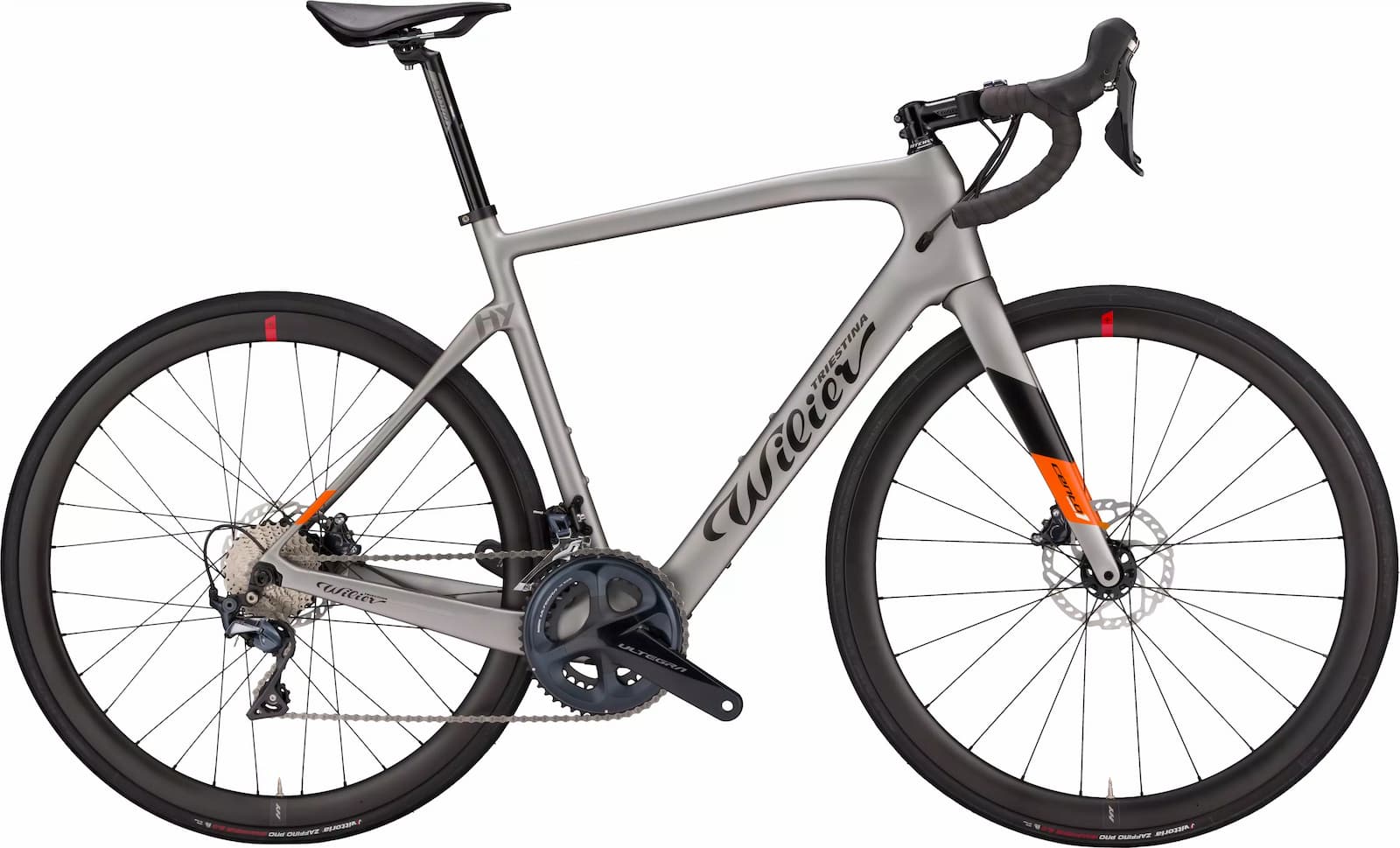 Wilier Cento1Hybrid 105 con volante de carreras