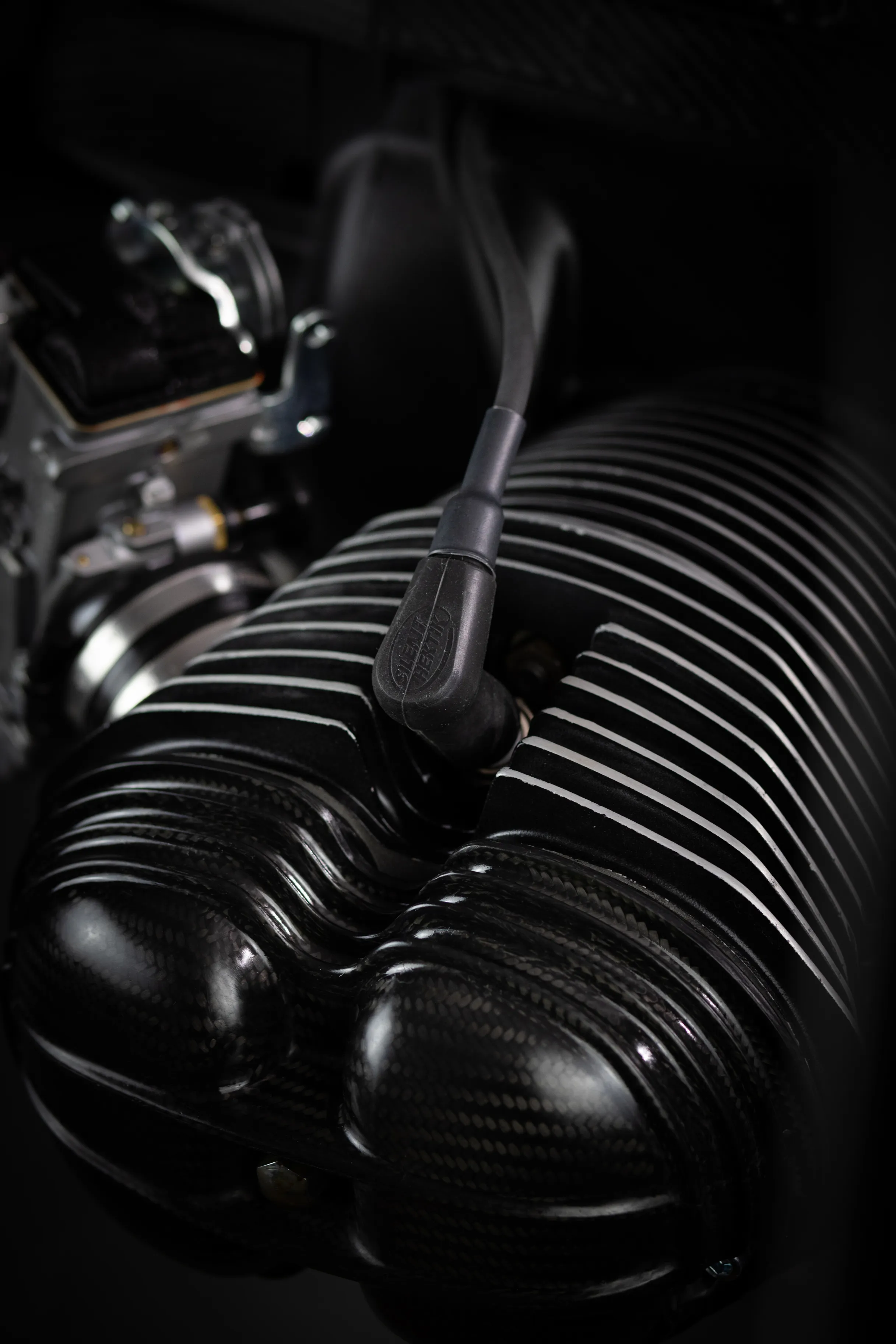 BMW Airhead ignition and engine detail at Diamond Atelier