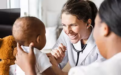 Baby's visit to the doctor. What is guided consultants in health insurance?