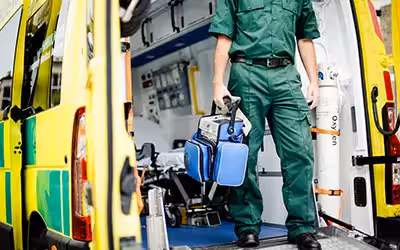 Paramedics at work with an ambulance. Is There Private A&E In The UK?