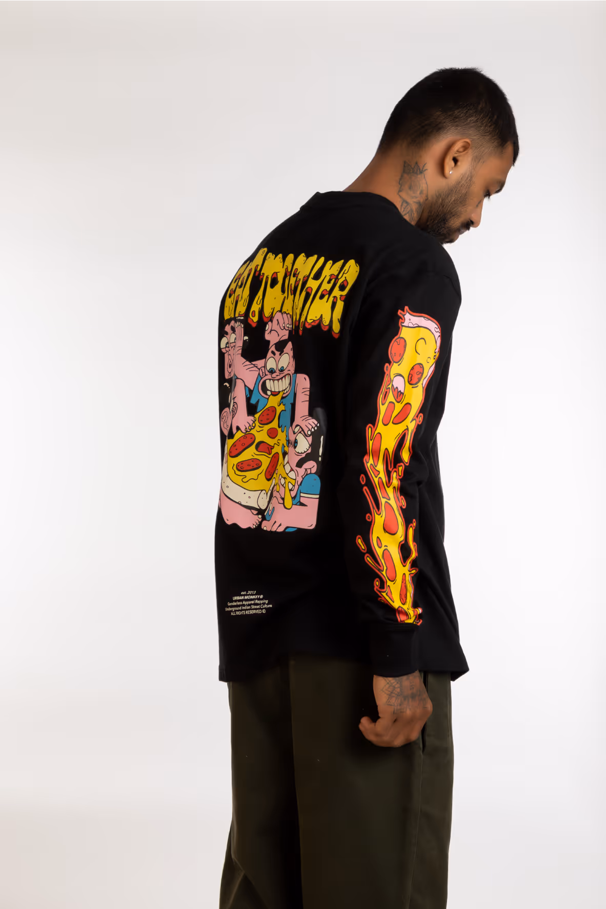 eat together back and sleeve graphic