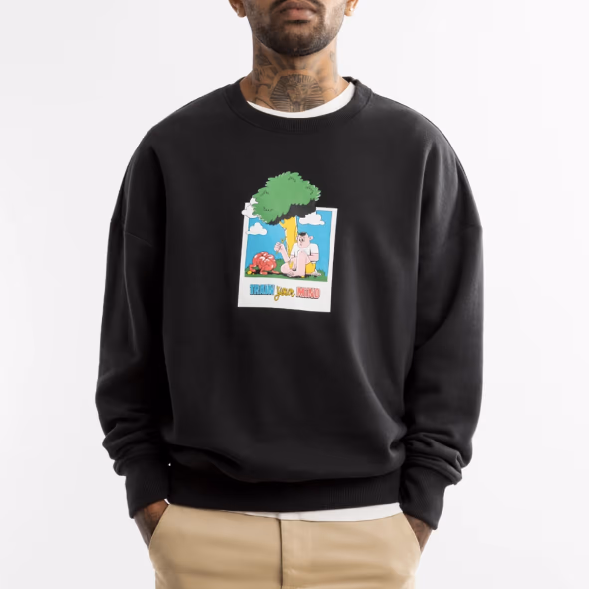 train your mind sweatshirt front