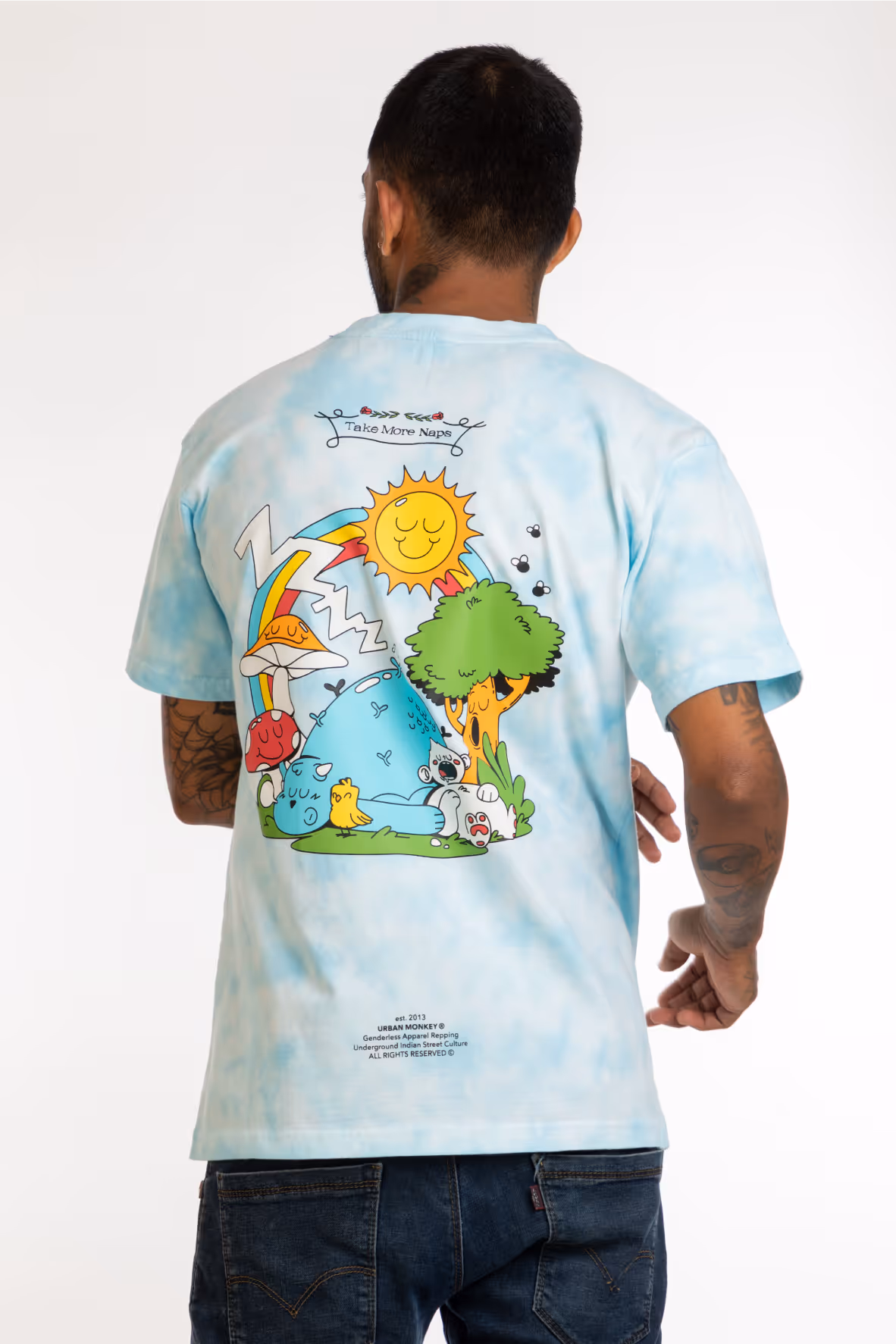 model wearing take more naps tshirt