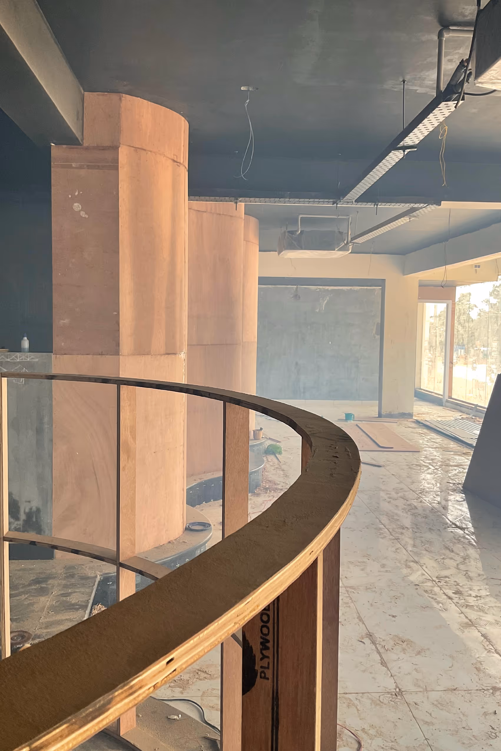 plywood frame and surface cladding