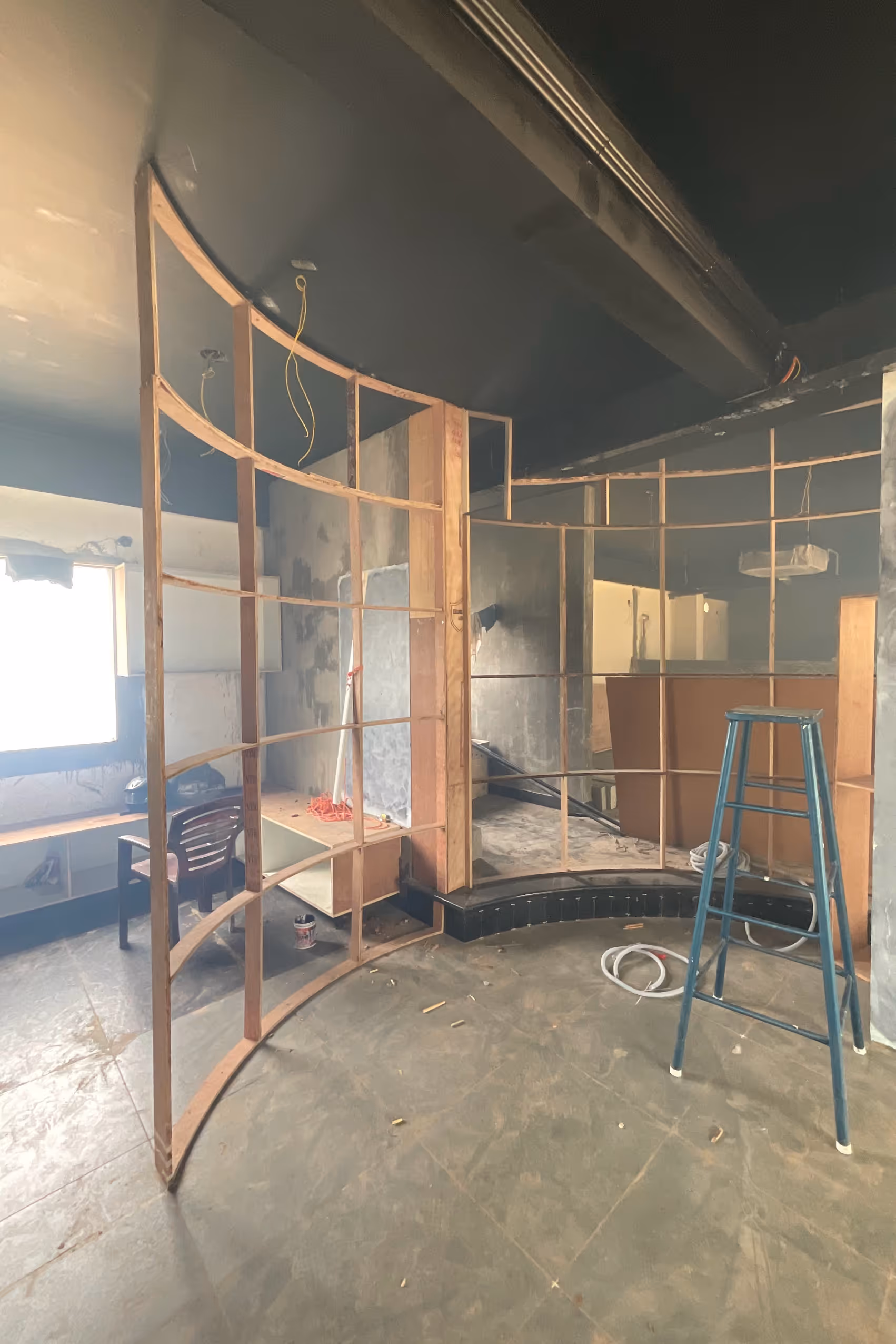 frame walls made of plywood