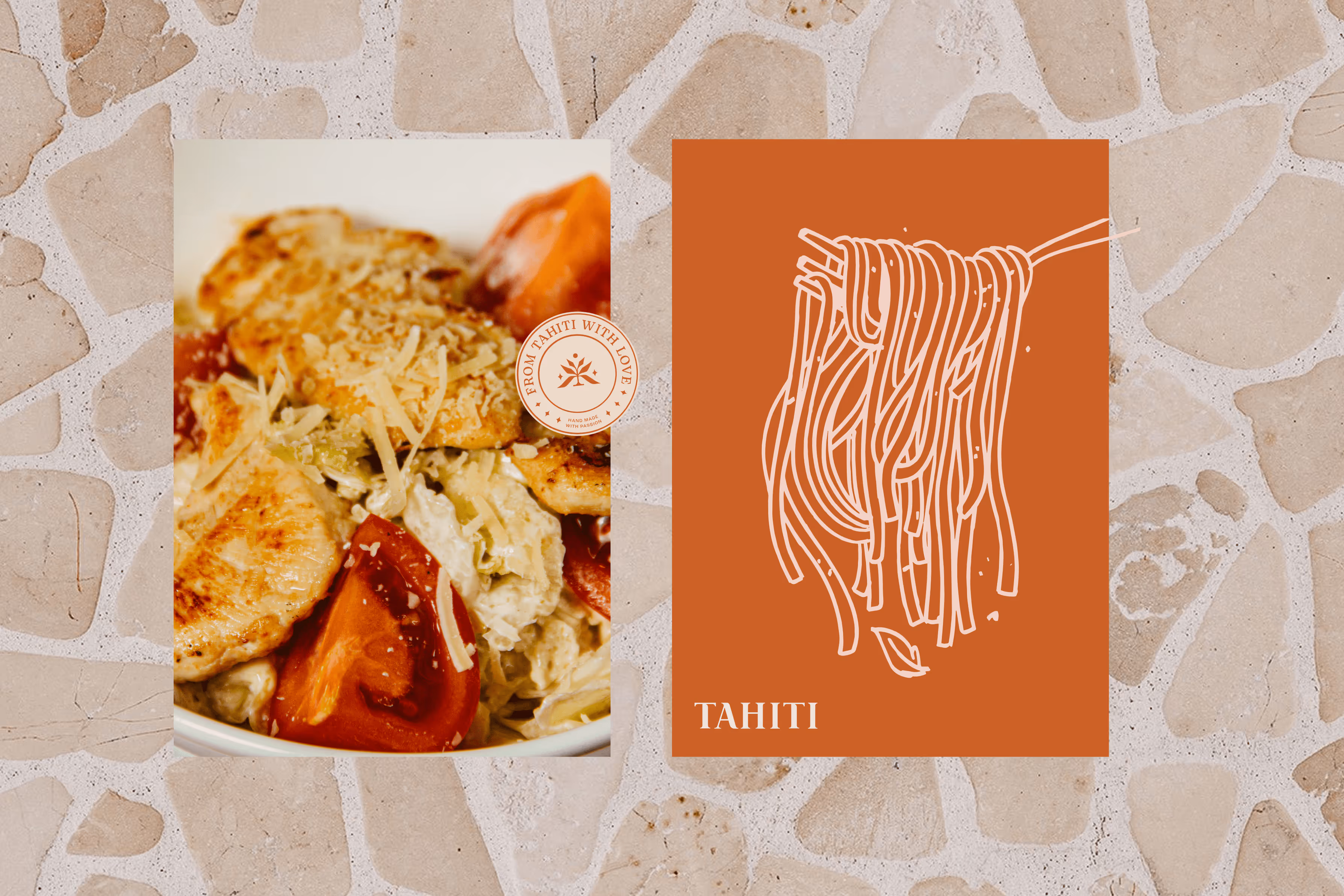 tahiti spaghetti illustration